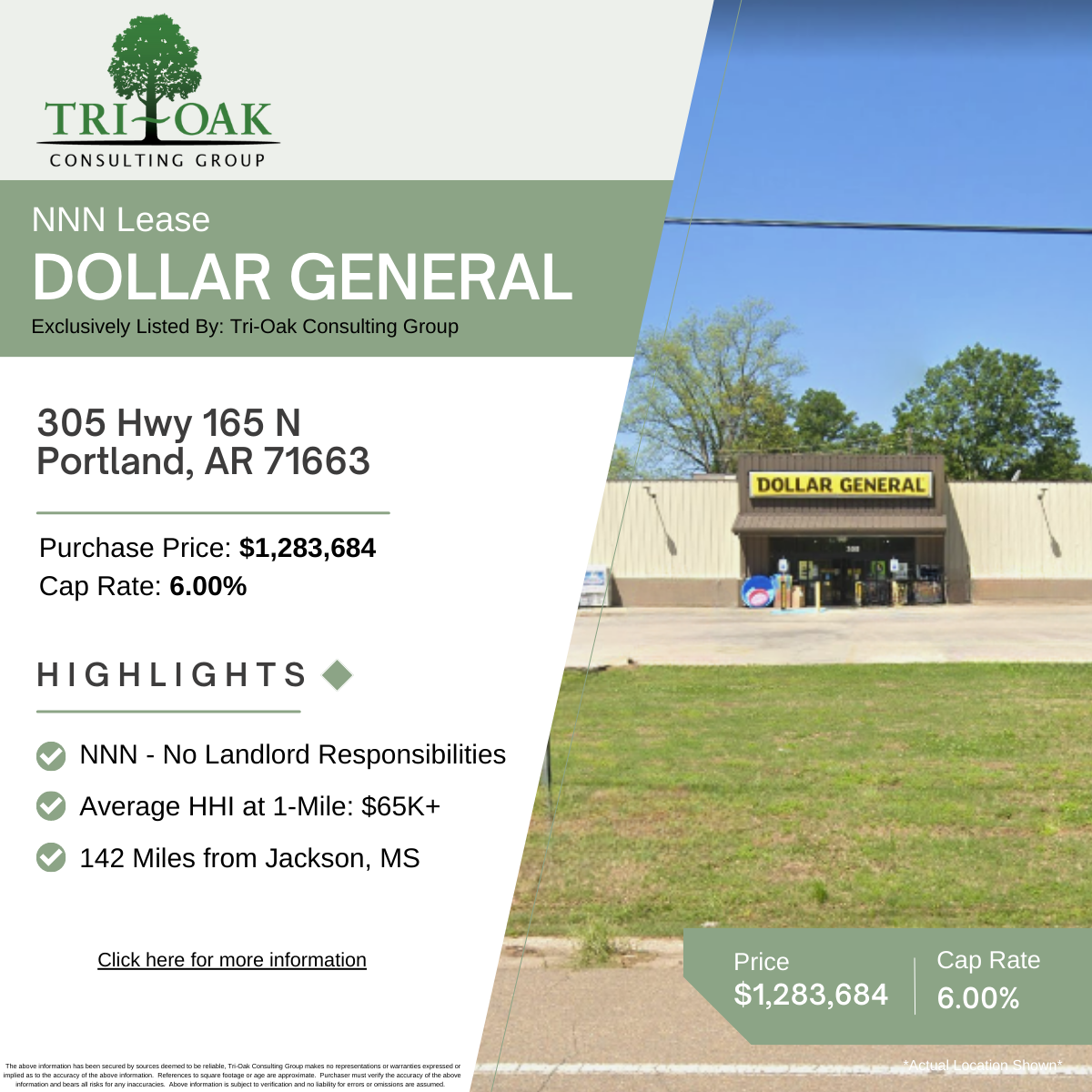 Dollar General Portland, AR Tri Oak Consulting G